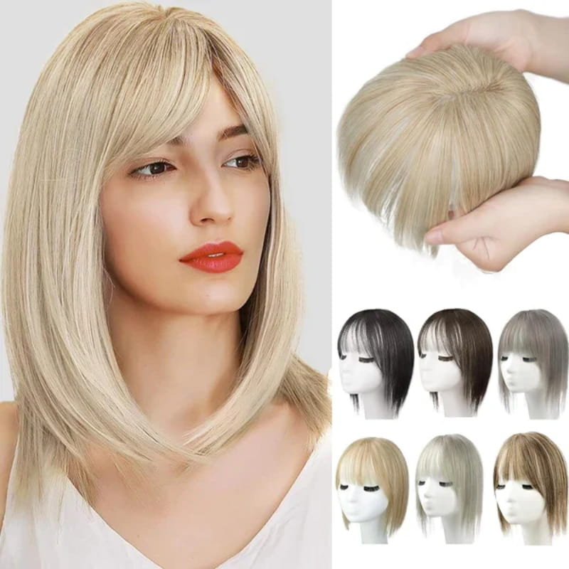 Realistic Hair Extensions with Fringe for Ladies