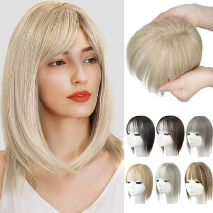 Realistic Hair Extensions with Fringe for Ladies
