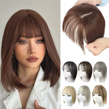 Realistic Hair Extensions with Fringe for Ladies