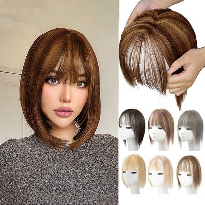 Realistic Hair Extensions with Fringe for Ladies