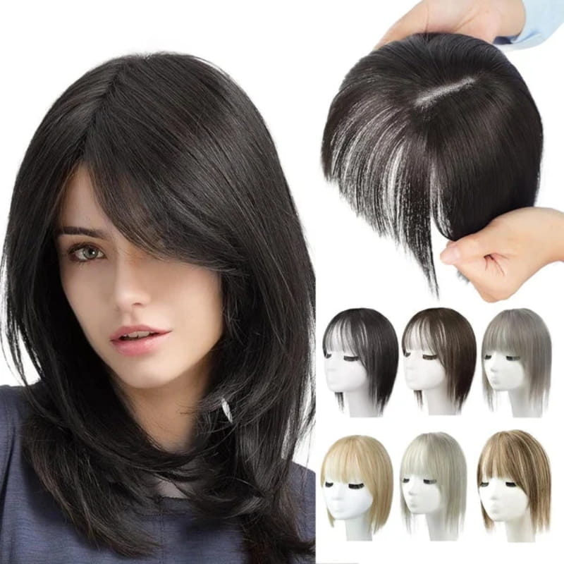 Realistic Hair Extensions with Fringe for Ladies