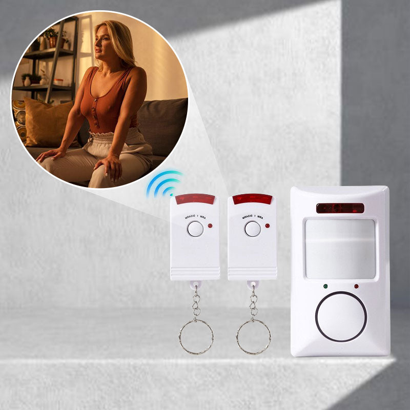 Wireless Motion Sensor Alarm with 2 Remote Controls