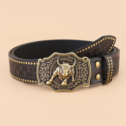 Classic Leather Cowboy Belt