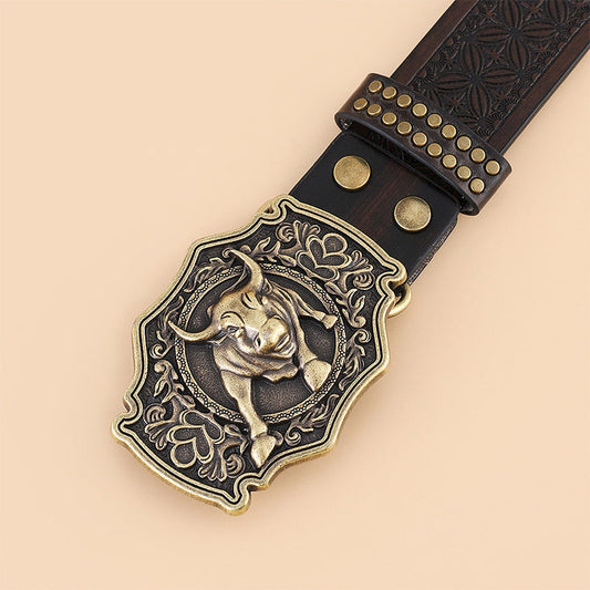 Classic Leather Cowboy Belt - Cofik