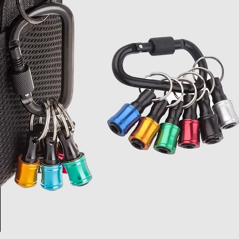 Compact Keychain Bit Holder 1/4 Driver