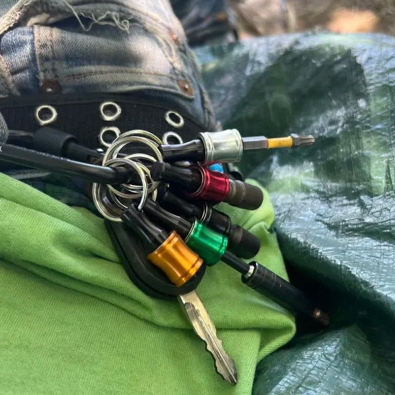 Compact Keychain Bit Holder 1/4 Driver