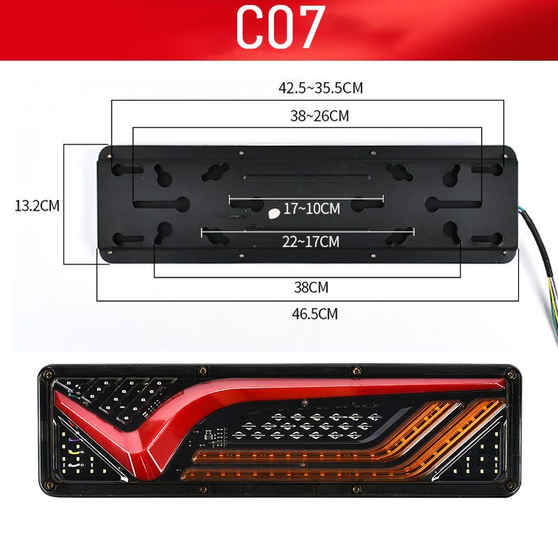 Bright LED Rear Tail Lights - 2 Pack