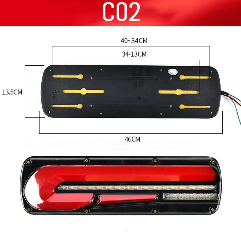 Bright LED Rear Tail Lights - 2 Pack