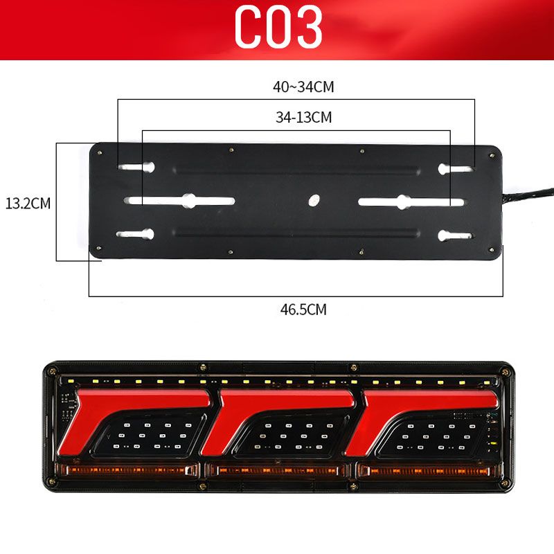 Bright LED Rear Tail Lights - 2 Pack