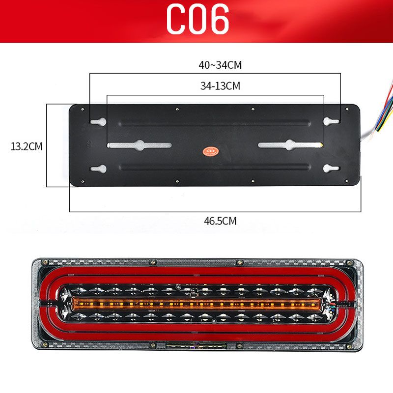Bright LED Rear Tail Lights - 2 Pack