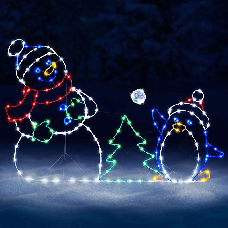 Colorful Flashing Snow Globe Lamp