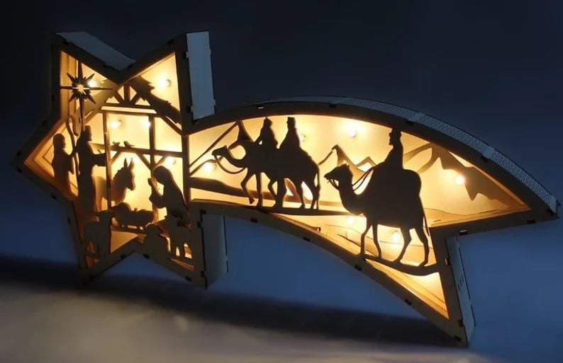 Festive LED Holiday Star Desk Lamp - Cofik