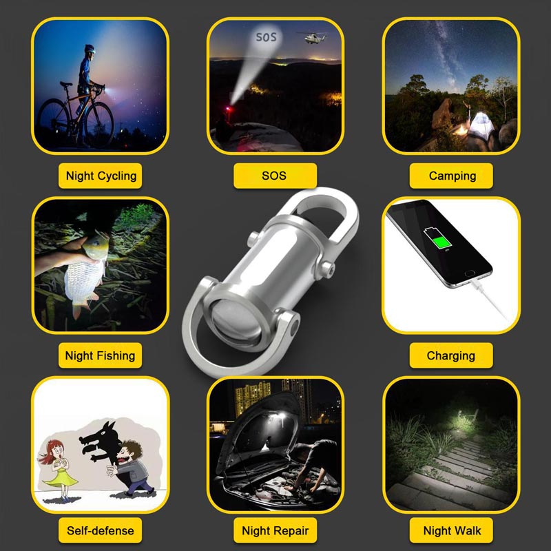 Practical Mini LED Keychain Light
