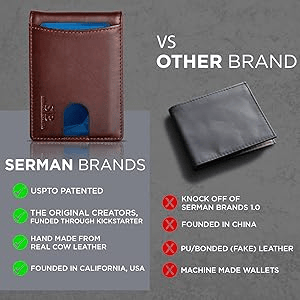Thin Leather RFID Wallet Credit Card Money Clip Holder