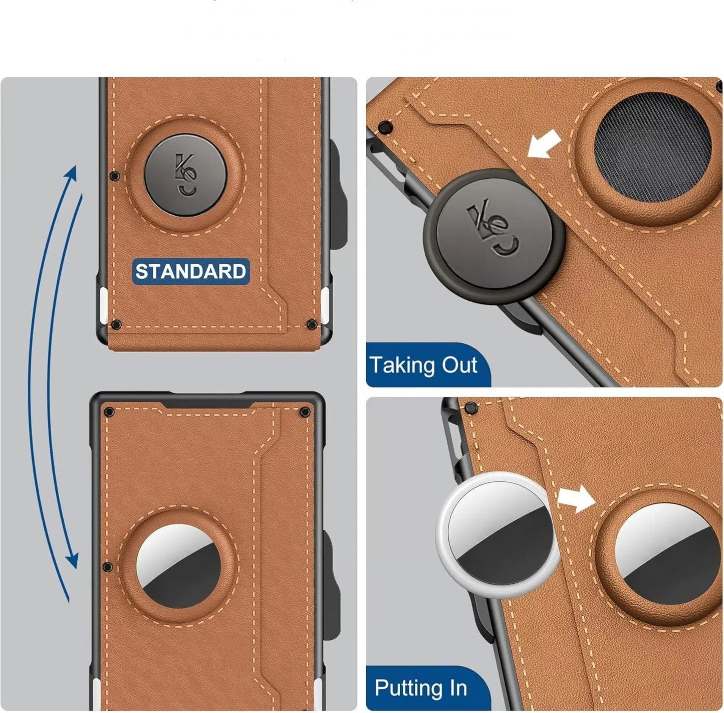 Thin Leather RFID Wallet Credit Card Money Clip Holder