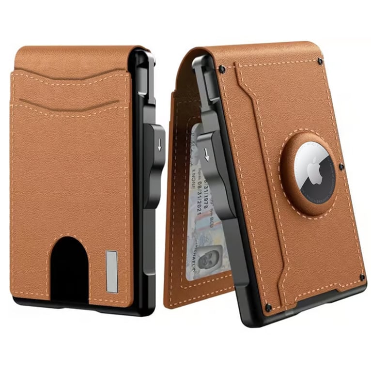 Thin Leather RFID Wallet Credit Card Money Clip Holder