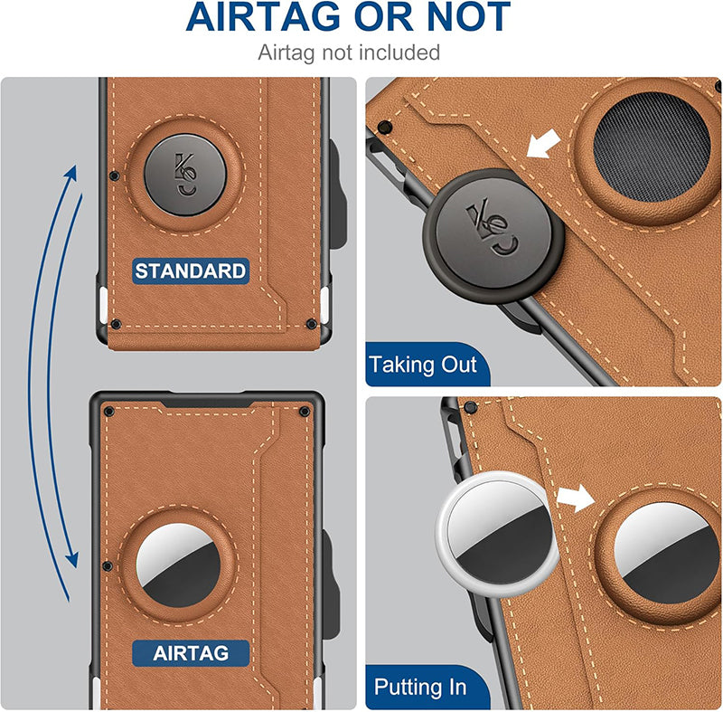 Slim Leather Wallet for Men with RFID Blocker