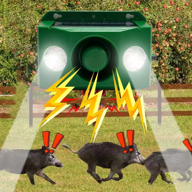 Outdoor Solar Powered Animal Repeller with LED Flash - Cofik
