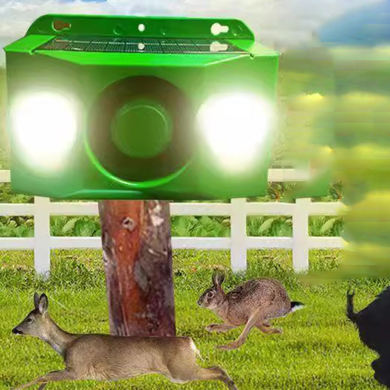 Outdoor Solar Powered Animal Repeller with LED Flash