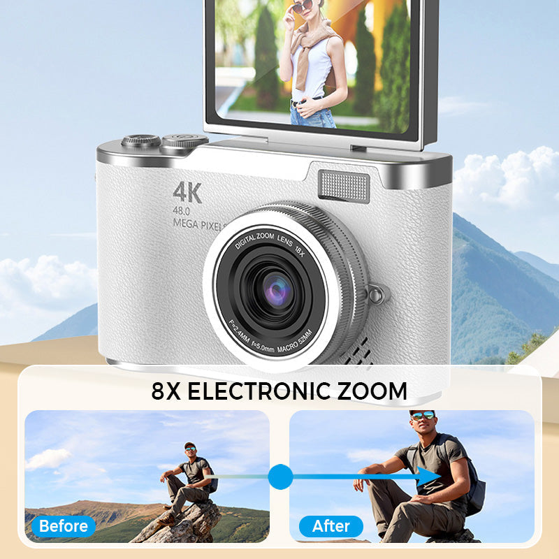 Compact 4K HD Flip Screen Video Camera