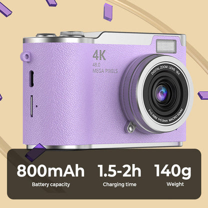 Compact 4K HD Flip Screen Video Camera