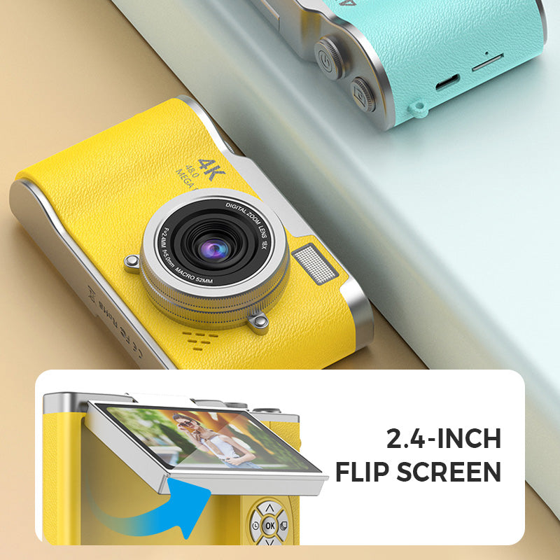 Compact 4K HD Flip Screen Video Camera