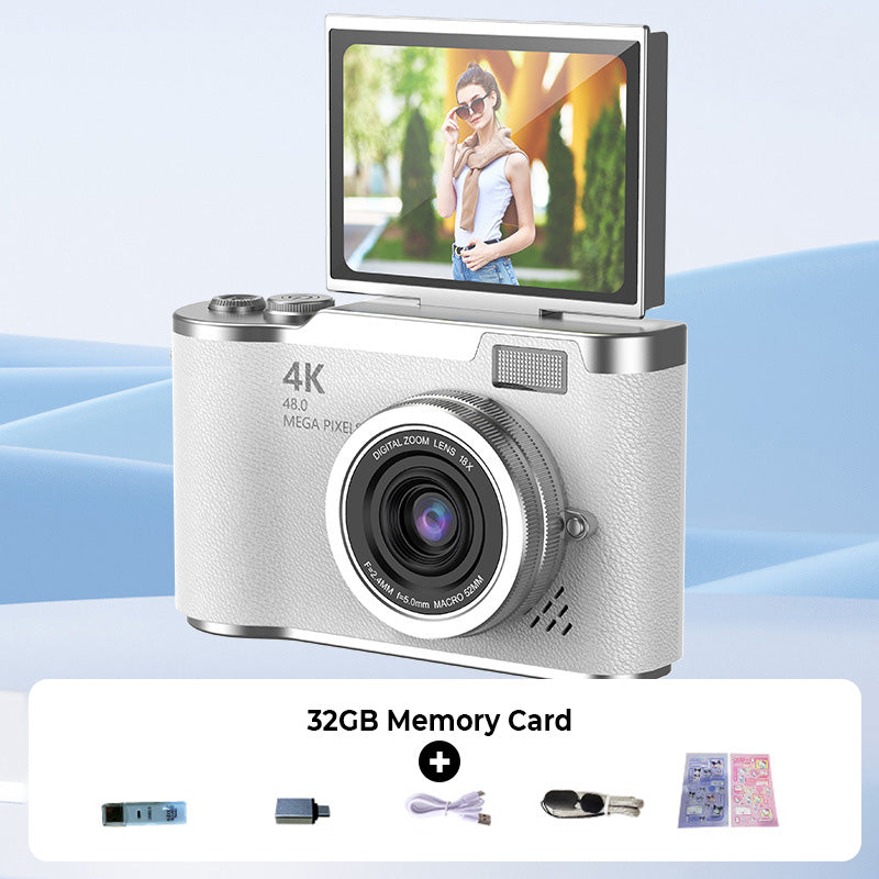 Compact 4K HD Flip Screen Video Camera