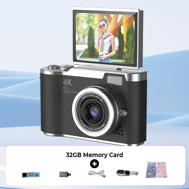Compact 4K HD Flip Screen Video Camera