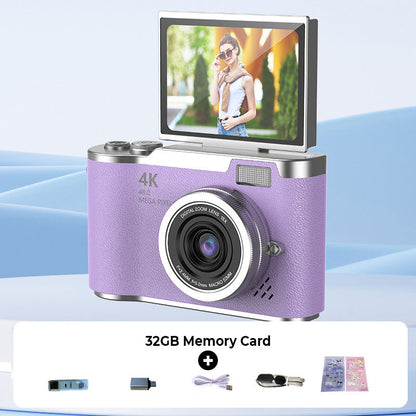 Compact 4K HD Flip Screen Video Camera