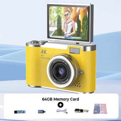 Compact 4K HD Flip Screen Video Camera