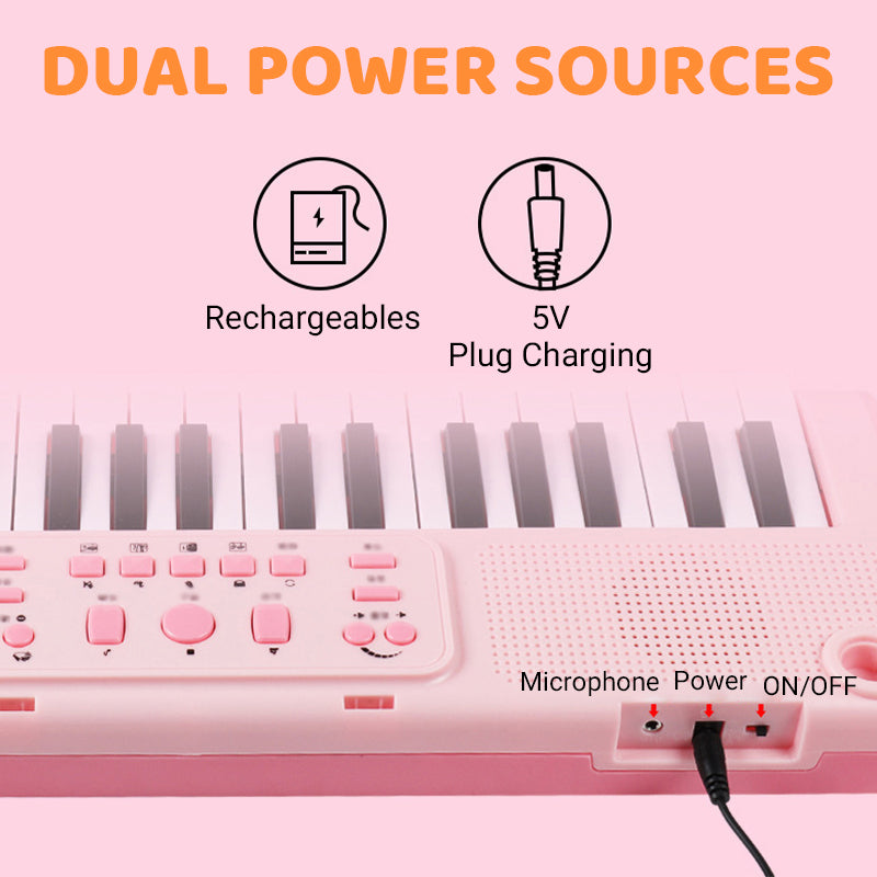 Fun Kids Piano Keyboard with Mic