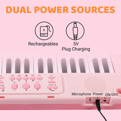 Fun Kids Piano Keyboard with Mic