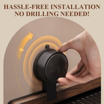 Wall Mounted Walnut Suction Shelf