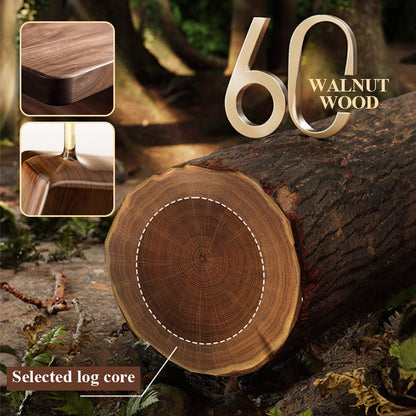 Wall Mounted Walnut Suction Shelf