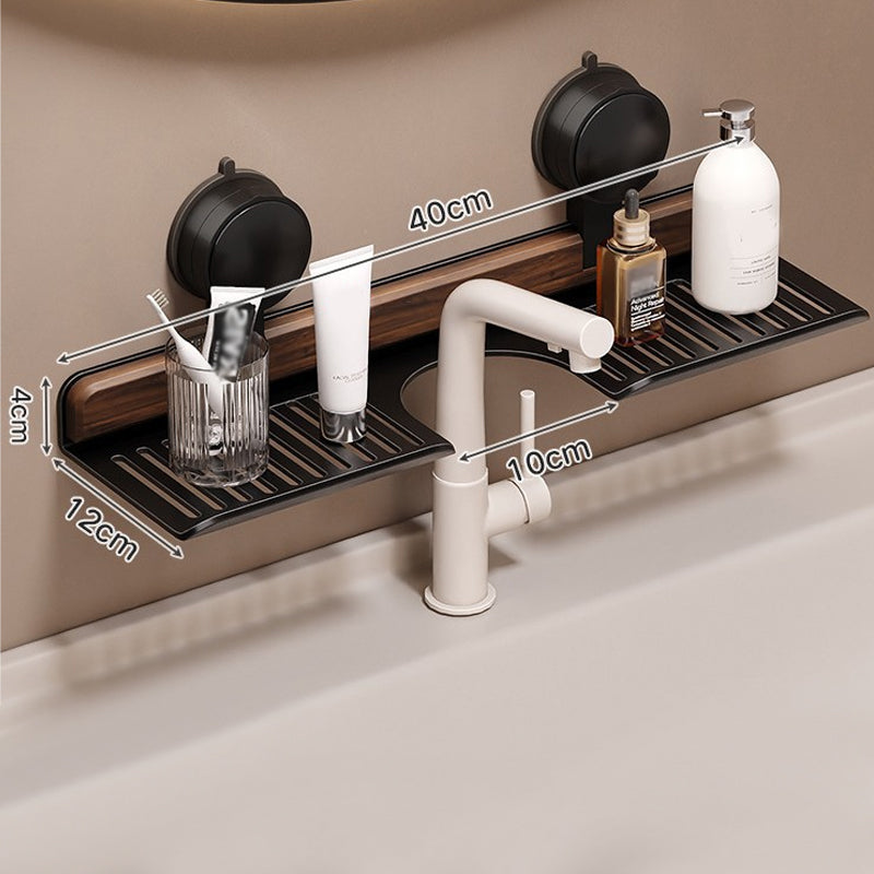 Wall Mounted Walnut Suction Shelf - Cofik