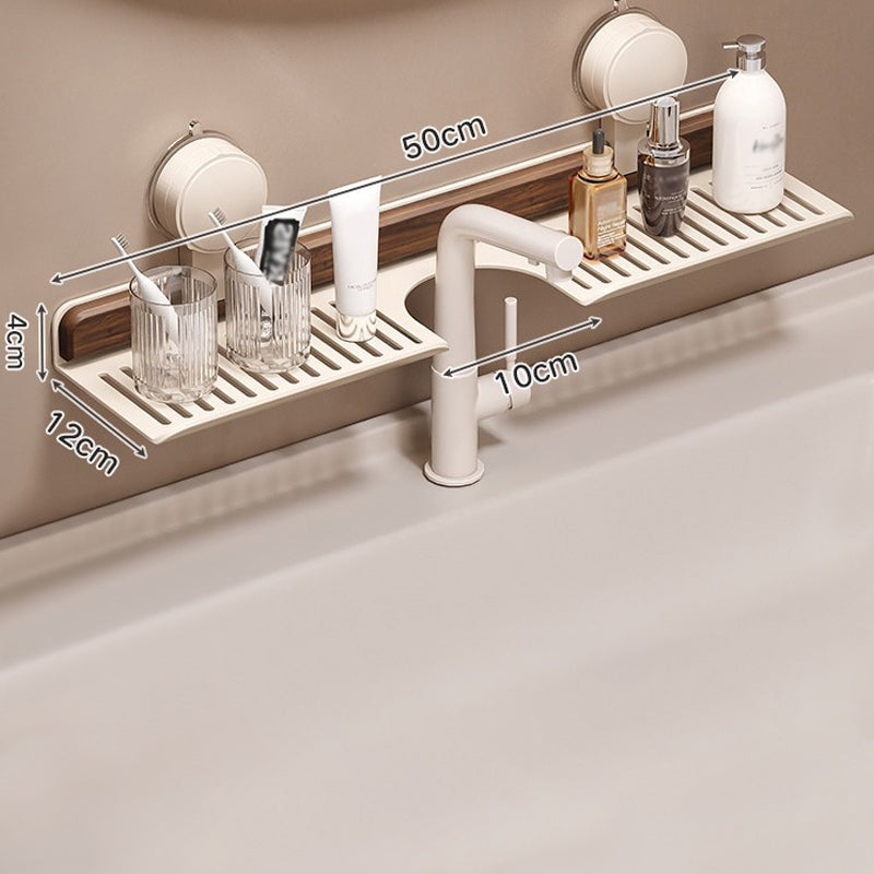 Wall Mounted Walnut Suction Shelf