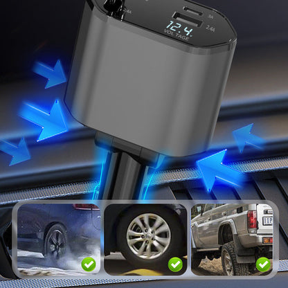 Compact 4-in-1 Quick Car Charger Kit