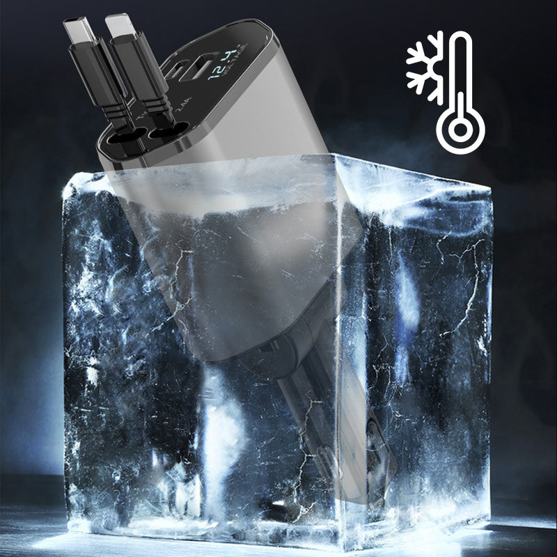 Compact 4-in-1 Quick Car Charger Kit