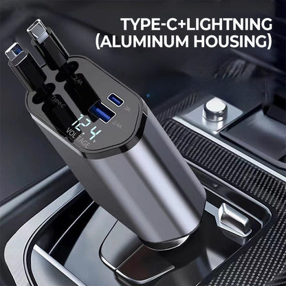 Compact 4-in-1 Quick Car Charger Kit