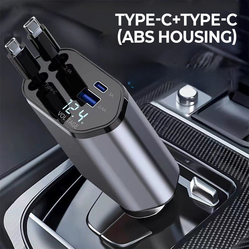 Compact 4-in-1 Quick Car Charger Kit