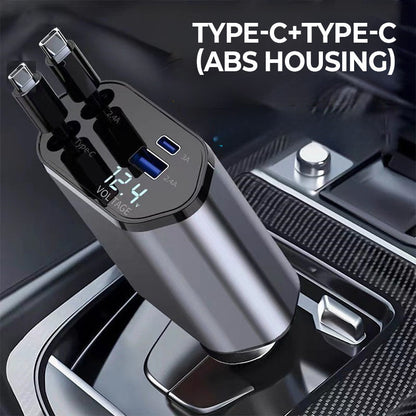 Compact 4-in-1 Quick Car Charger Kit