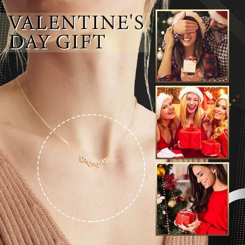 Lovely Leaf Heart Pendant Necklace