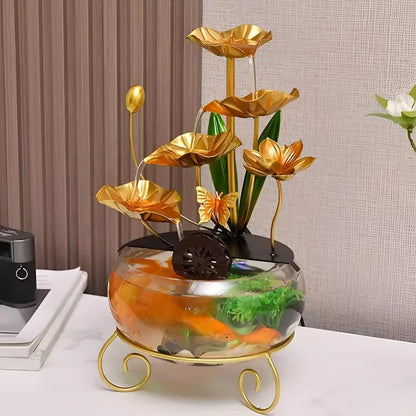 Beautiful Lotus Aquarium Ornament