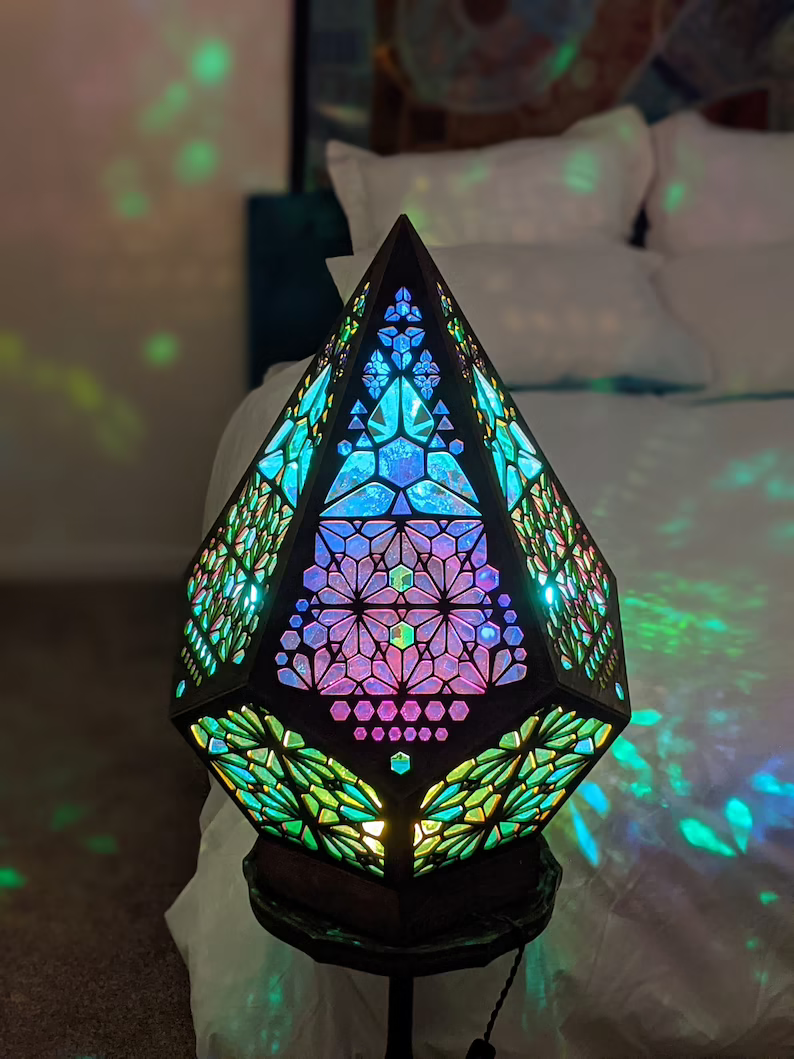 Colorful Glass Effect LED Desk Lamp