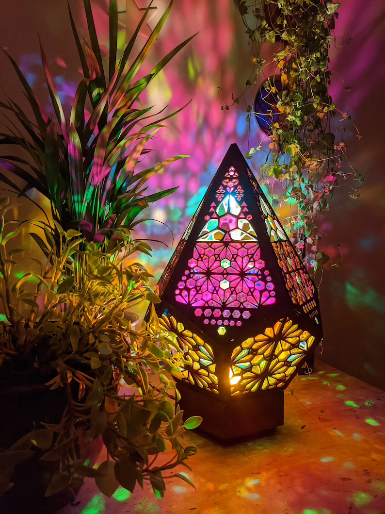Colorful Glass Effect LED Desk Lamp