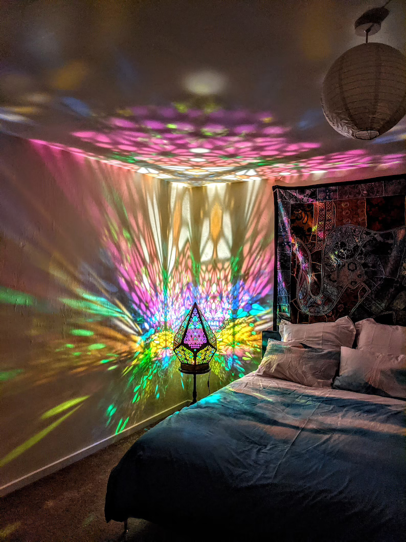 Colorful Glass Effect LED Desk Lamp