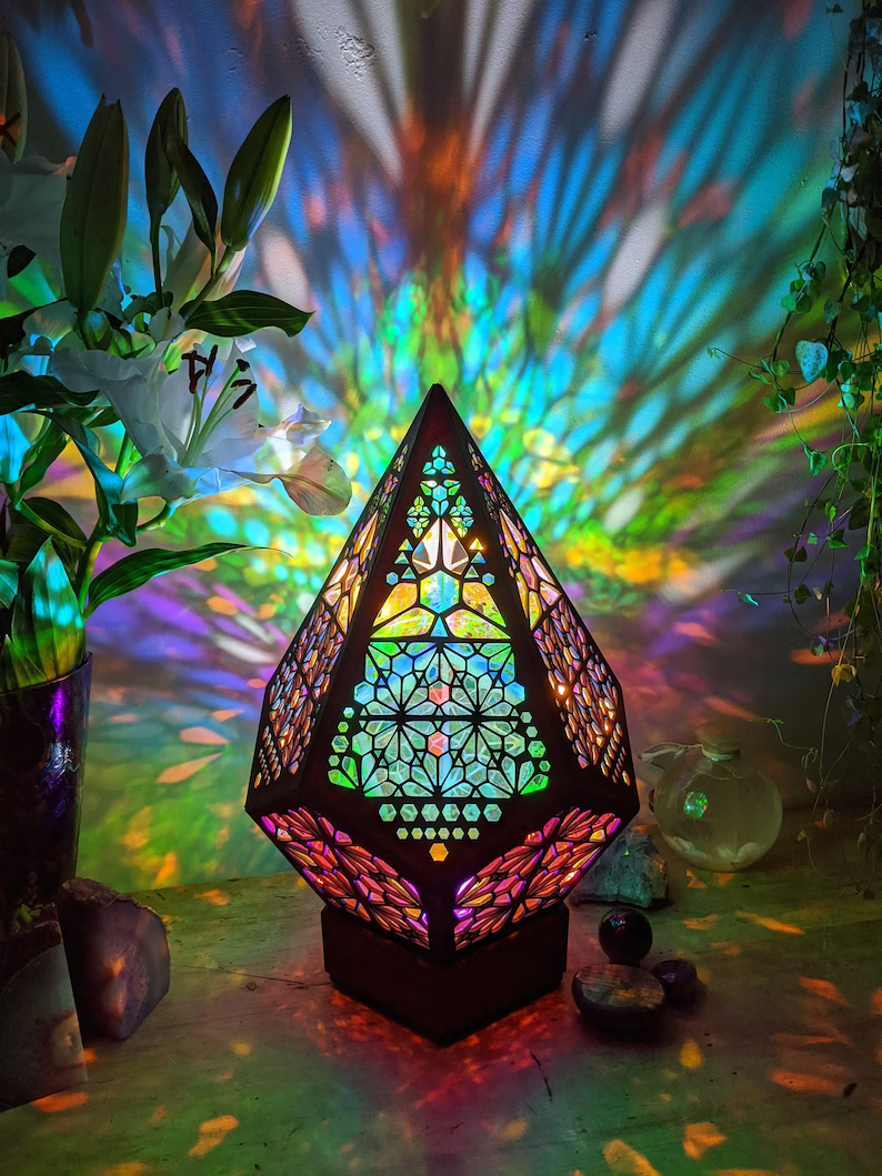Colorful Glass Effect LED Desk Lamp