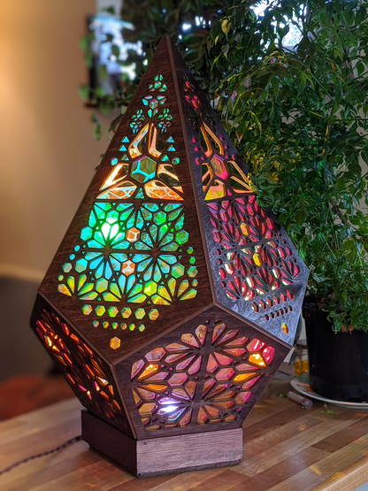 Colorful Glass Effect LED Desk Lamp
