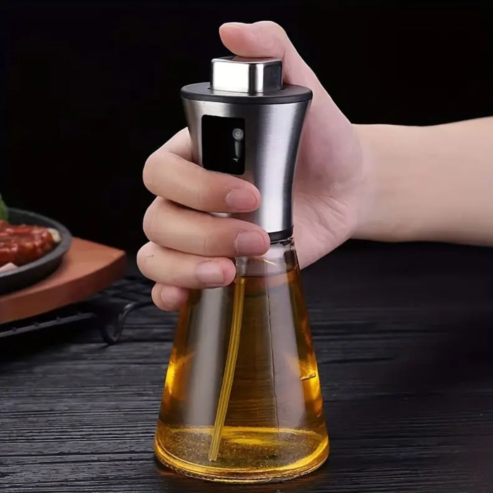 Stainless Crystal Oil Spray Bottle