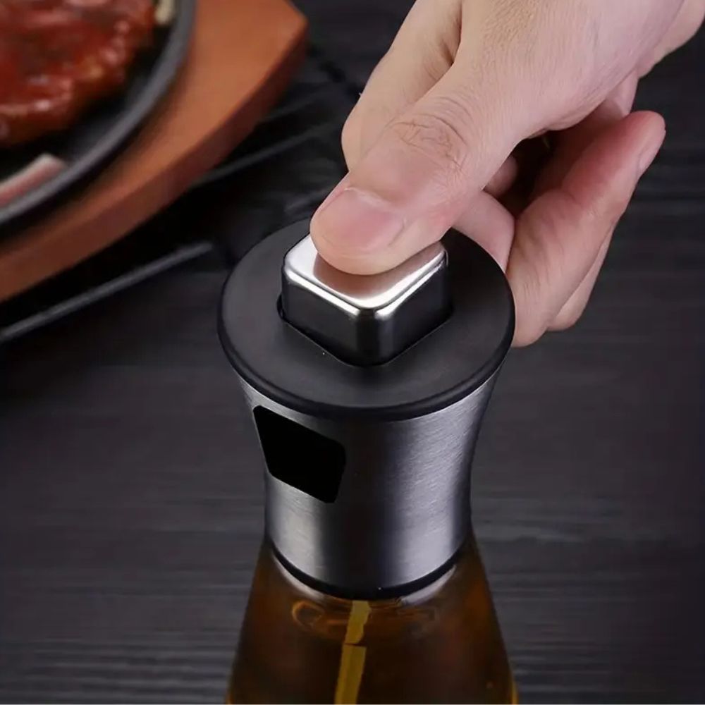 Stainless Crystal Oil Spray Bottle